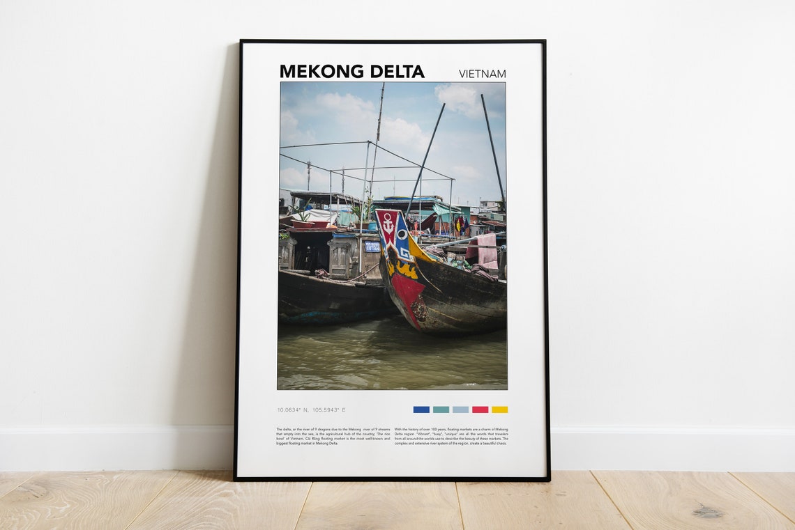 Mekong Vietnam Travel Print Mekong Vietnam Photography Vietnam Travel Gift Vietnam Wall Decor Vietnam Print Downloads