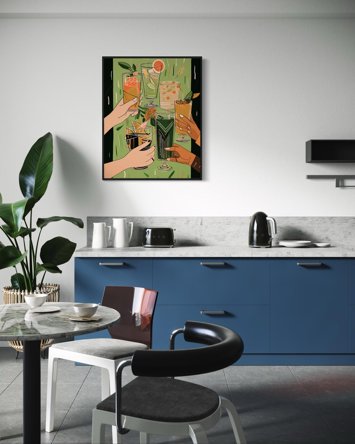 Cheers Drink Illustration, Bar Or Kitchen Decor - Image 4