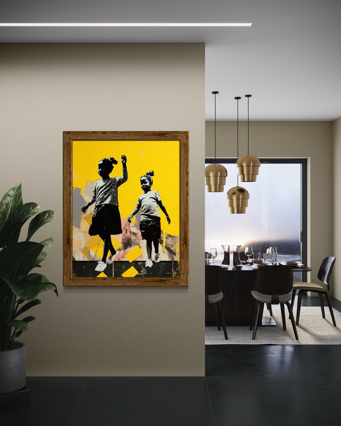 Sisterhood Black Girl Silhouette Art, Modern Nursery - Image 6