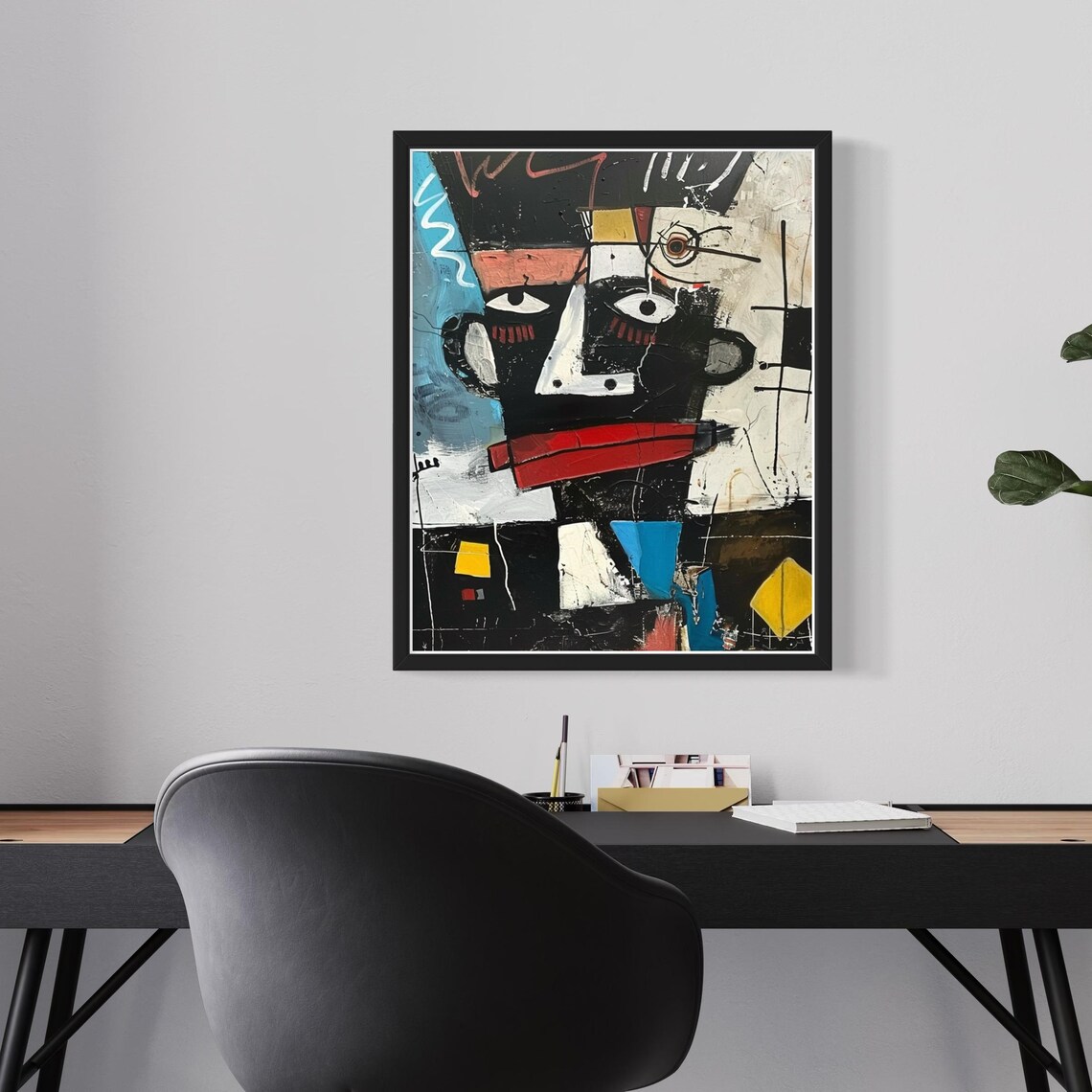 Modern Black Man Art Print, Abstract Figure Art - Image 2