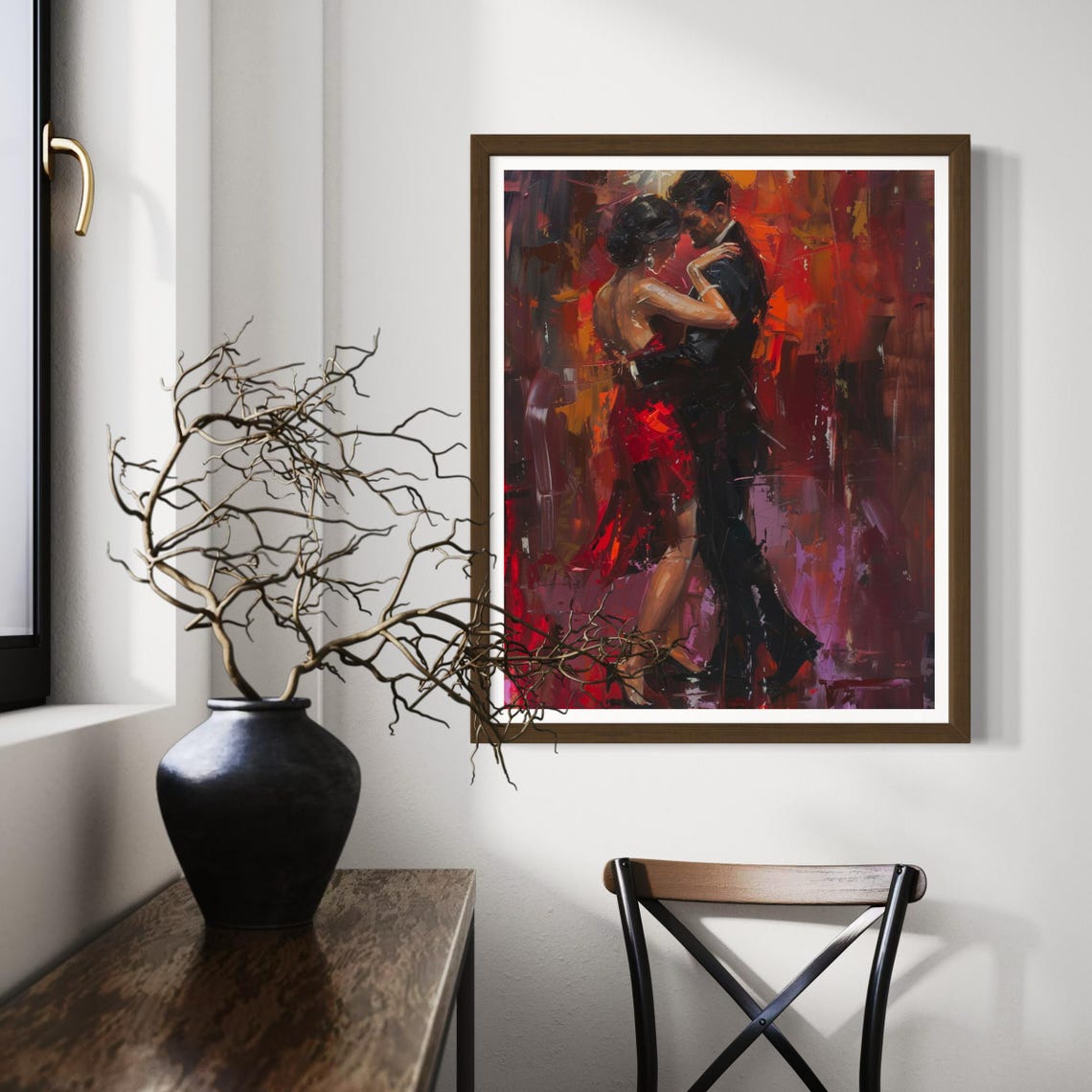 Tango Dancers Oil Painting Red Dress Passion Dance Art Poster - Image 4