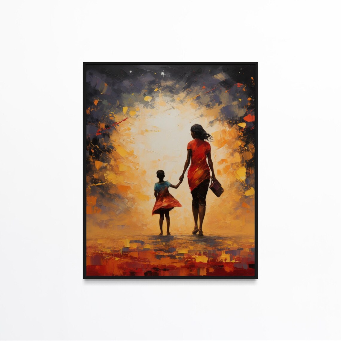 African Woman Art African Mother Child Print Abstract Mother And Daughter Art Sweet Mother Wall Decor Instant - Image 7