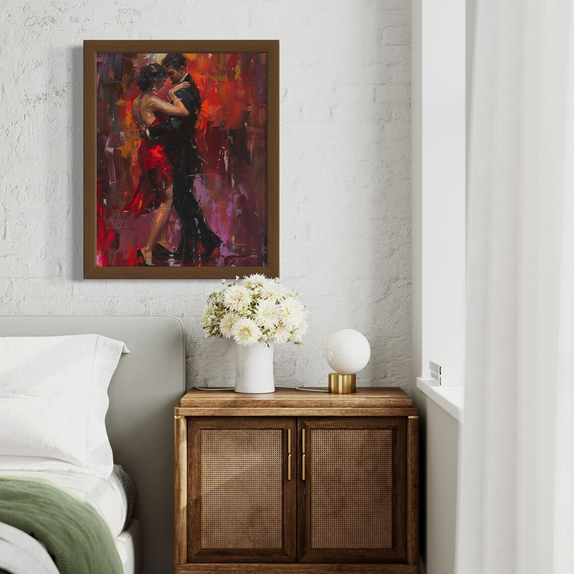 Tango Dancers Oil Painting Red Dress Passion Dance Art Poster - Image 5