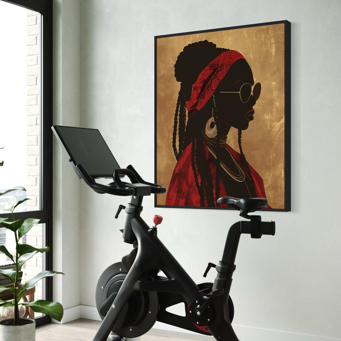 Black Woman Art Print Black Girl Wall Art Black Woman Wall Art Locs Hair Art Afrocentric Black Art For Home Decor - Image 2