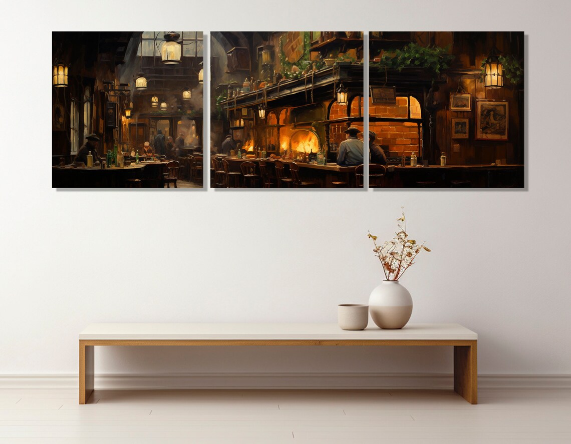Retro Irish Pub Abstract Art Print, Vintage Pub Poster - Image 4