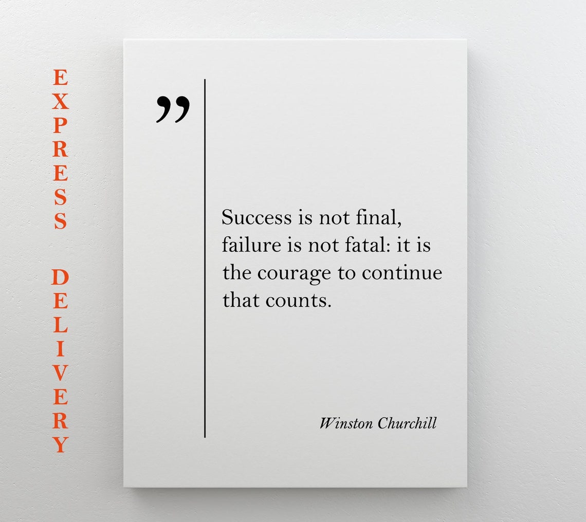 Winston Churchill Art Inspiring Wall Art Churchill Quote Print Motivational Wall Art Churchill Art Churchill Poster