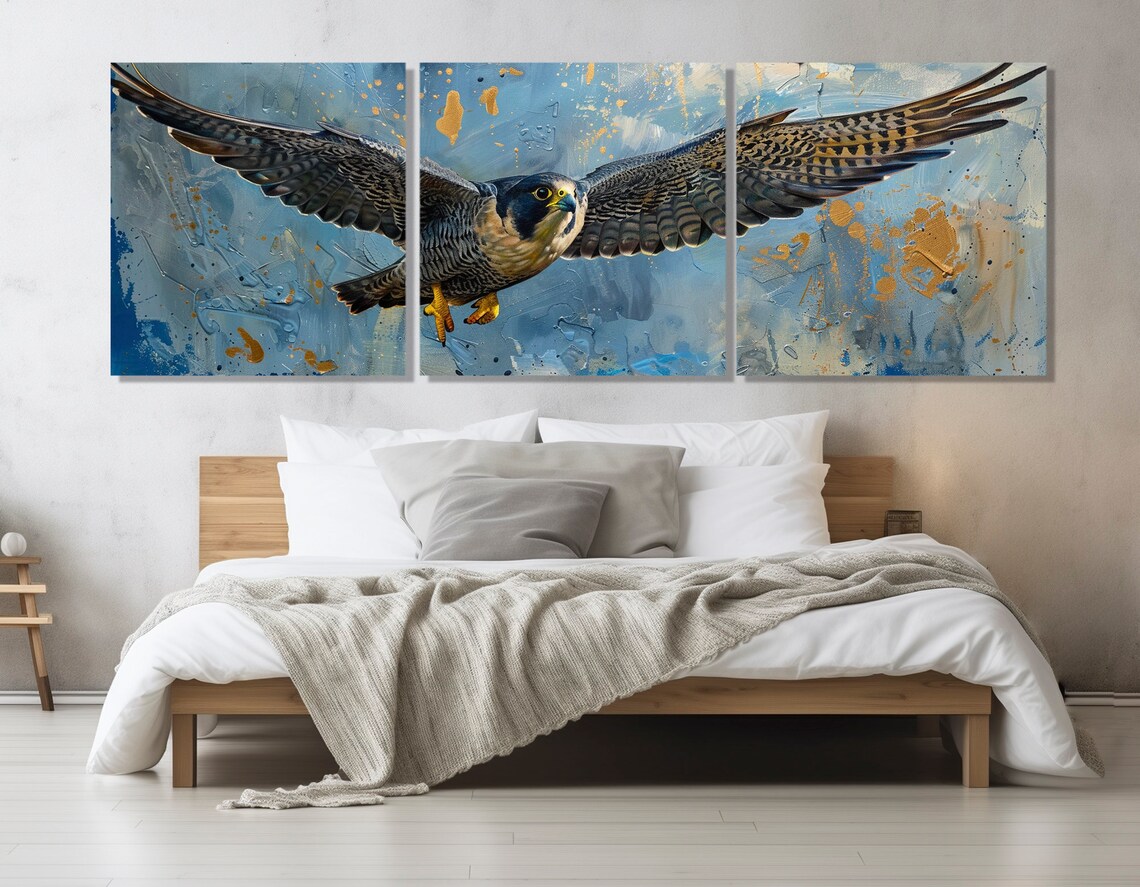 Peregrine Falcon Bird Art Print, Wildlife Poster - Image 4