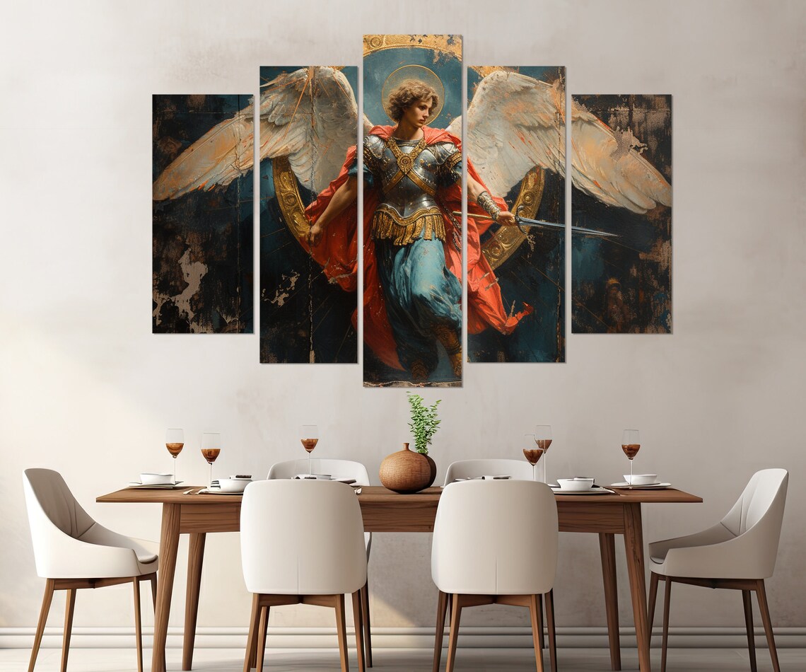Saint Michael the Archangel Religious Art Print - Image 2