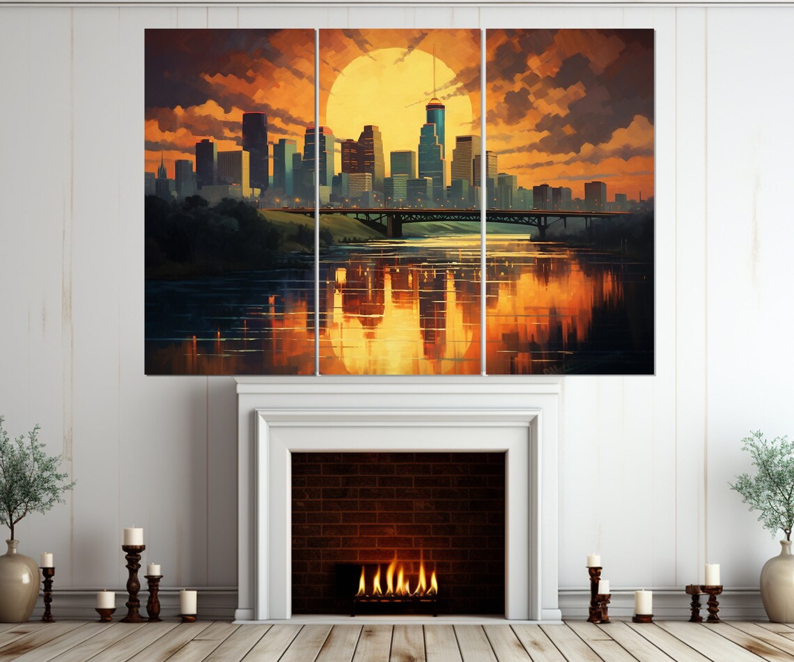 Minneapolis Skyline Abstract, Minnesota Art Print - Image 4