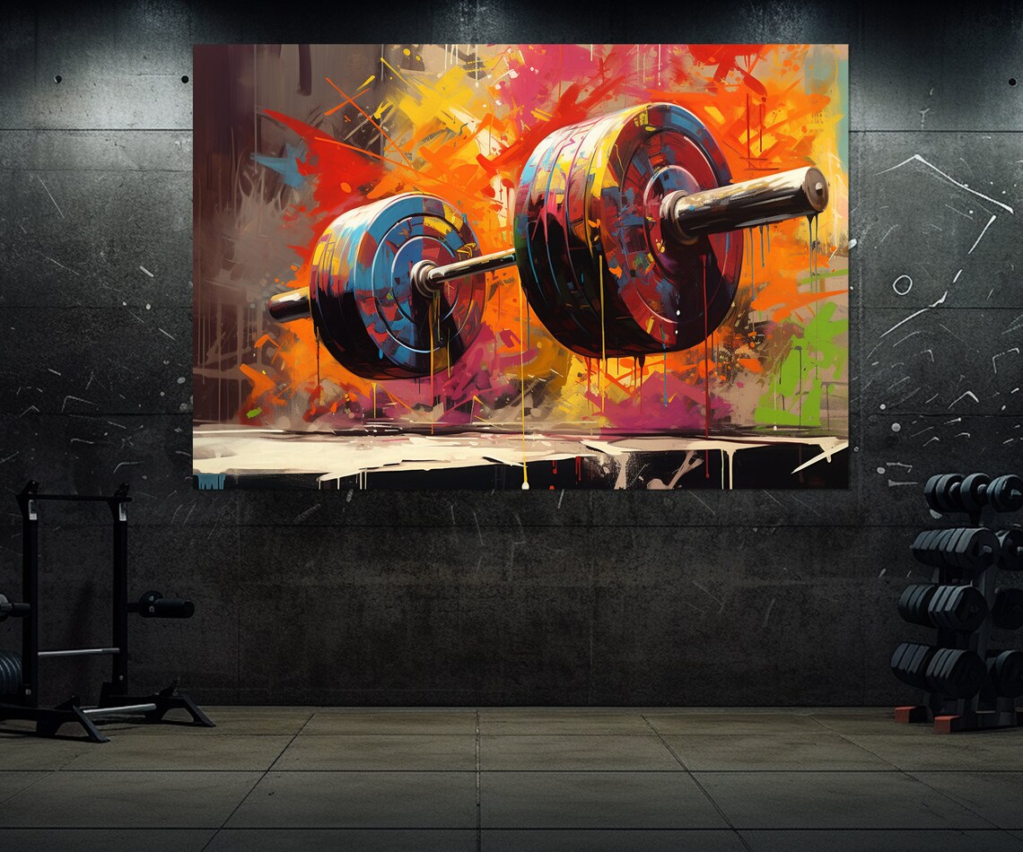 Abstract Weightlifting Poster, Gym Wall Art Print - Image 2