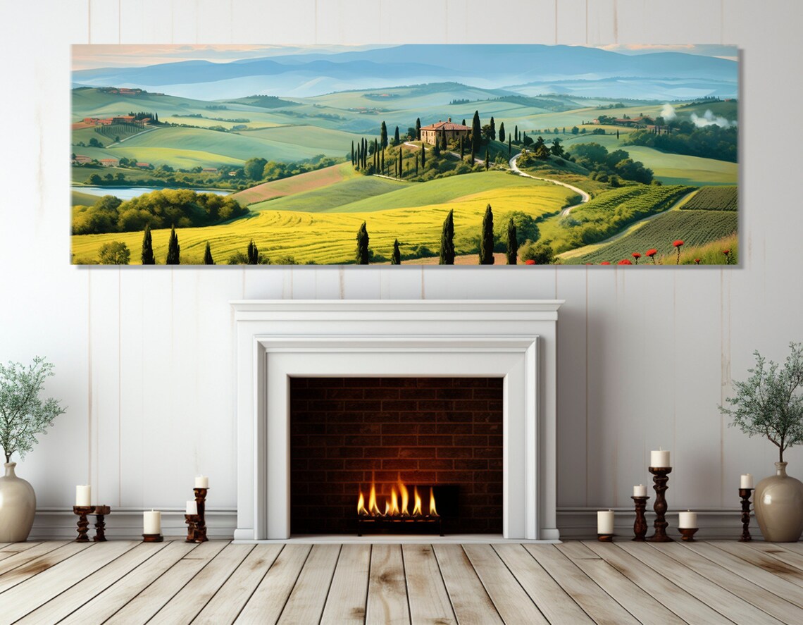 Tuscany Scenic Landscape Art Print, Italy Poster - Image 2