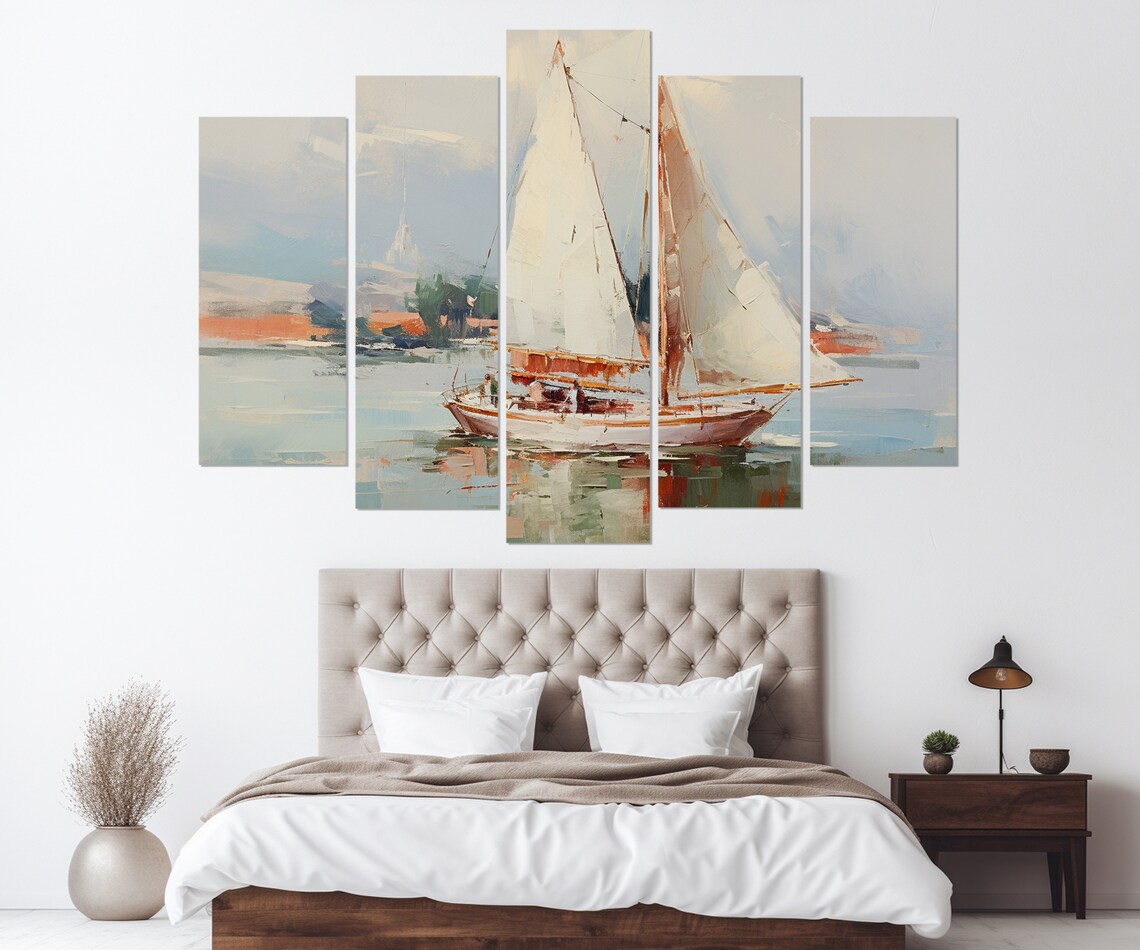 Vintage Sailing Yacht Painting, Maritime Art Print - Image 4