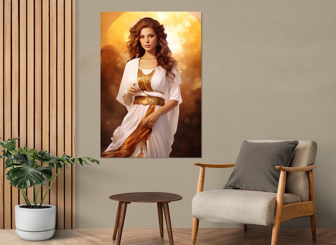 Hera Goddess Of Marriage Women And Family Print Greek Mythology Goddess Of Marriage Painting Framed And Ready To Hang - Image 4
