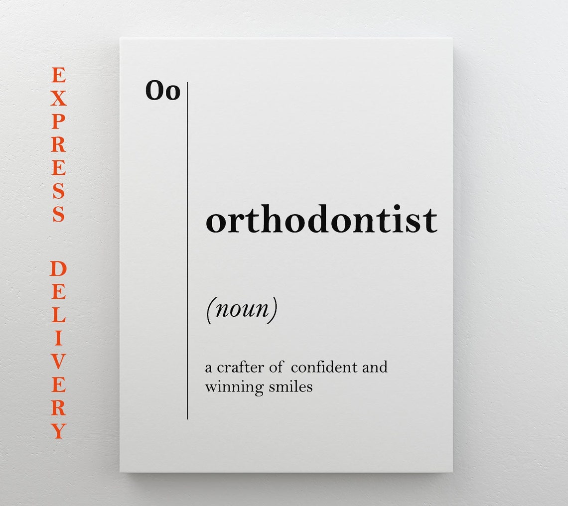 Orthodontist Definition Print Confident Smiles Dictionary Wall Gift - Image 4