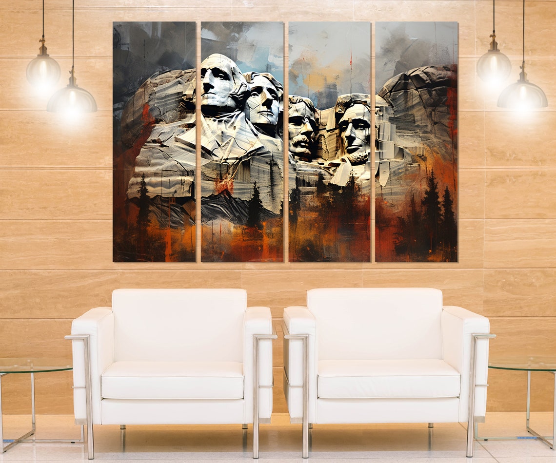 Abstract Mount Rushmore, Wall Art Print - Image 3