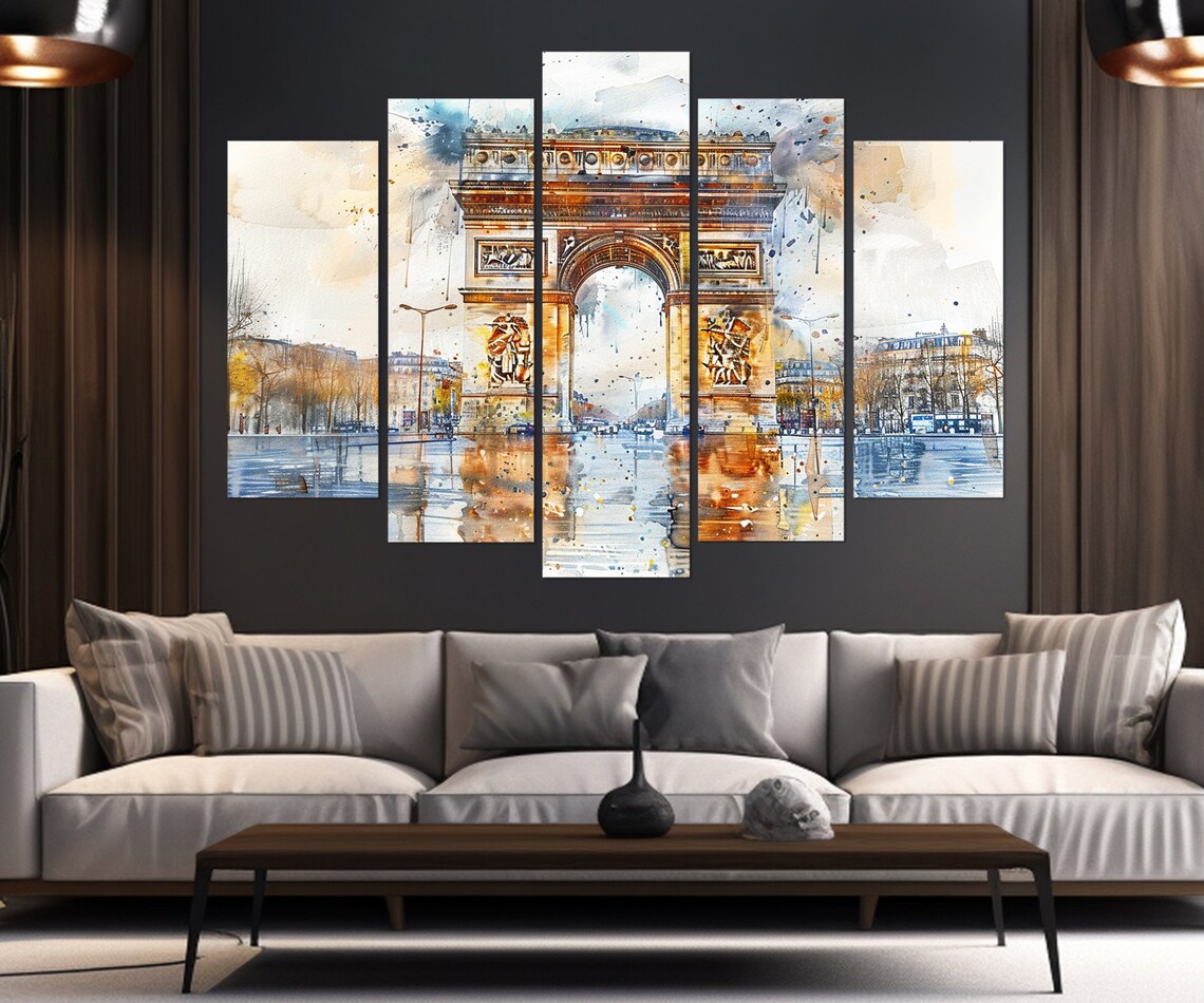 Arc De Triomphe, Paris Travel Poster Art Print - Image 4