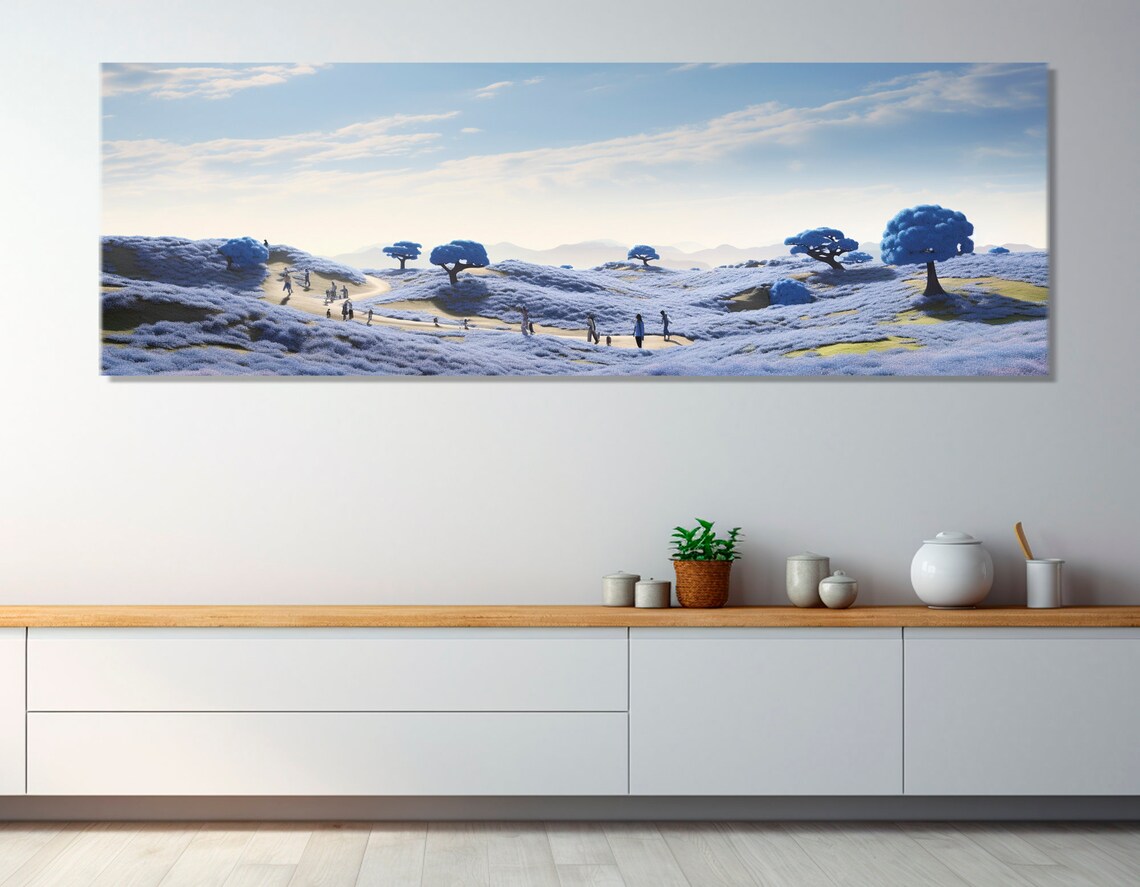 Hitachi Seaside Park Blue Nemophila Flower Hills Spring Japan Poster - Image 2