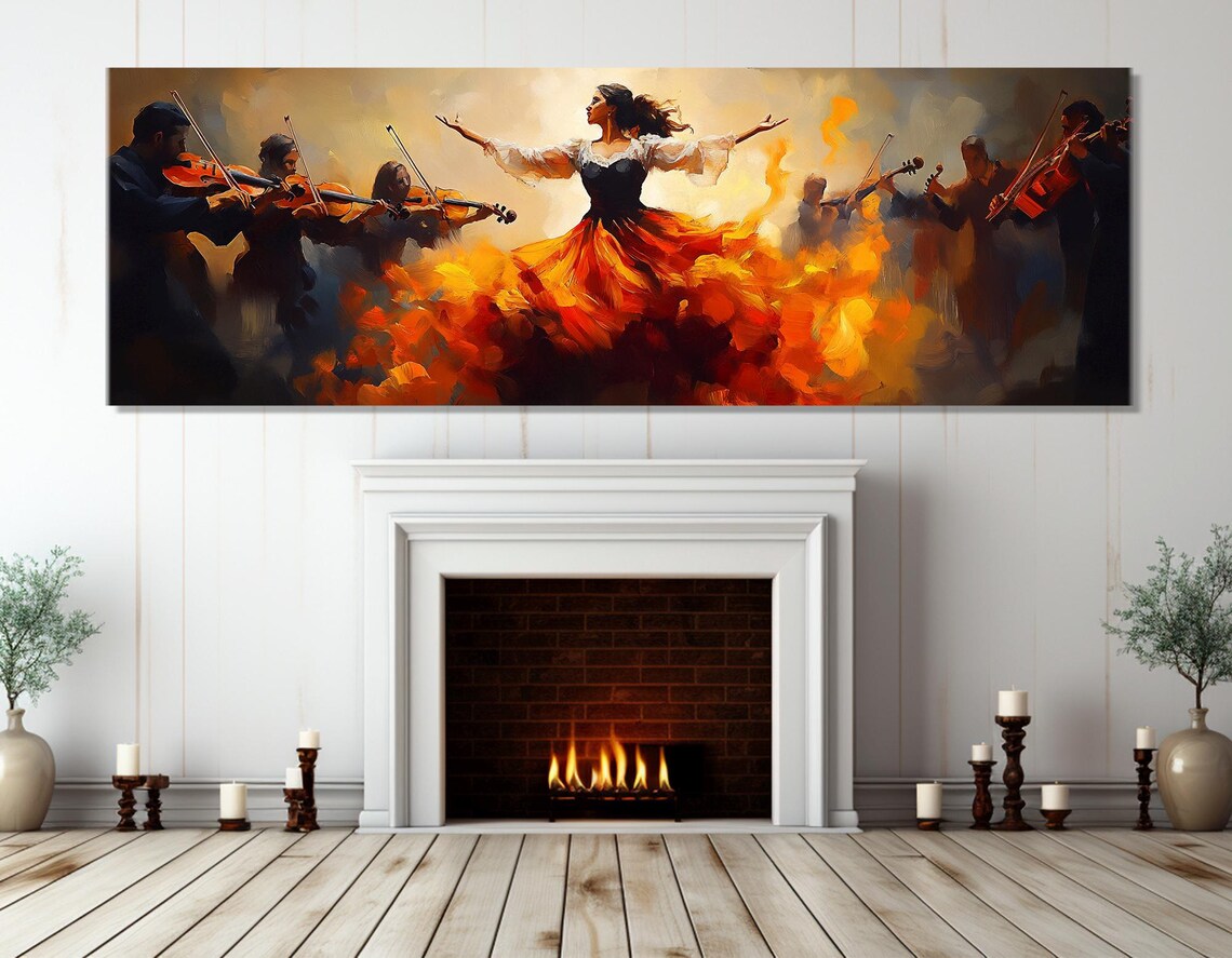 Flamenco Latina Dancer Art Print, Dance Wall Decor