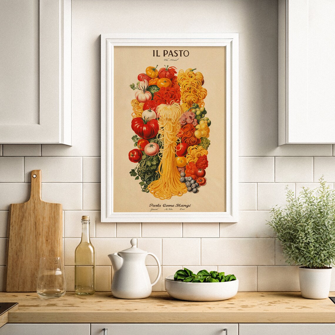 Il Pasto The Meal Pasta Vintage Kitchen Art Print - Image 2