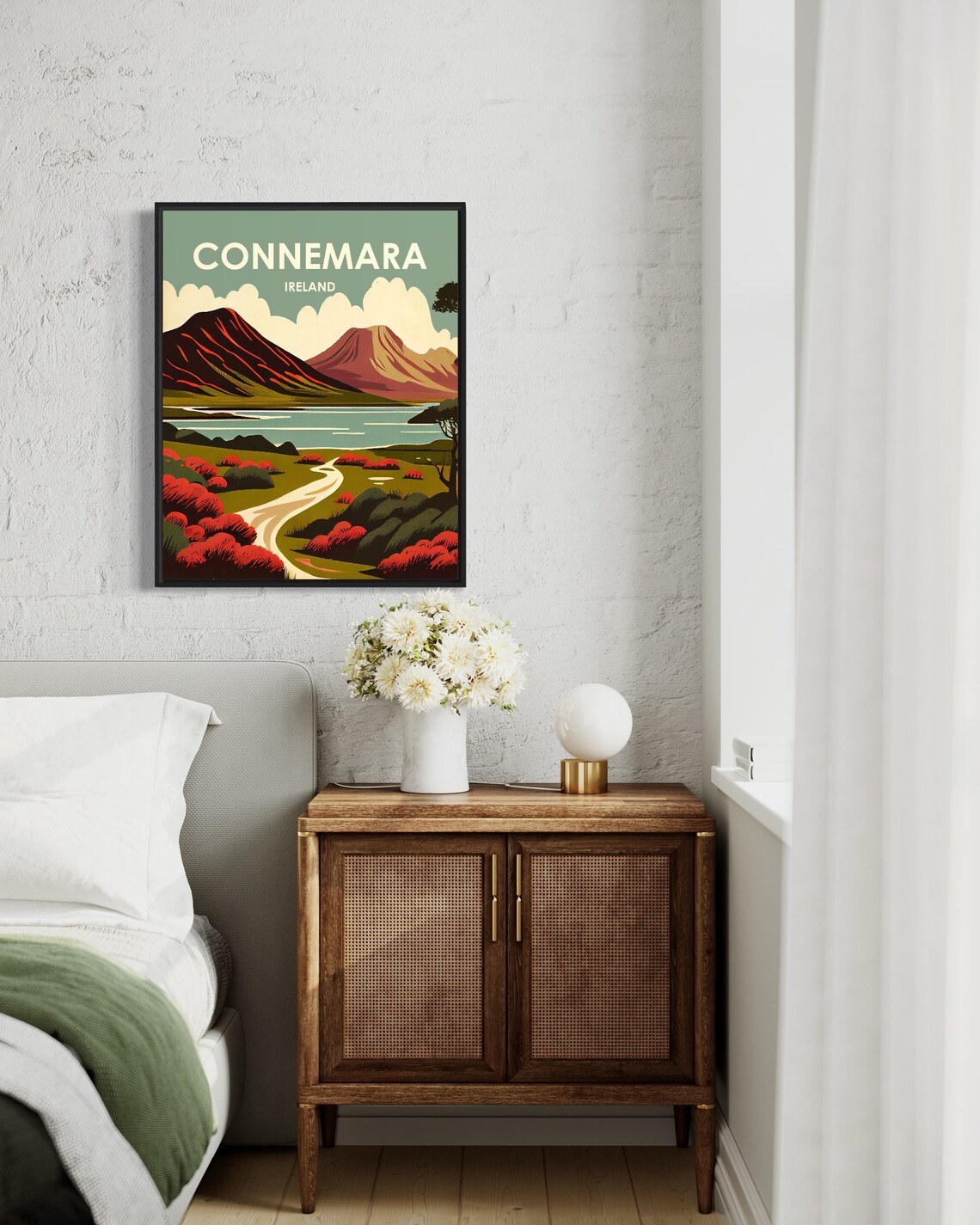Connemara Ireland Mountain Valley Retro Landscape Travel Poster - Image 3