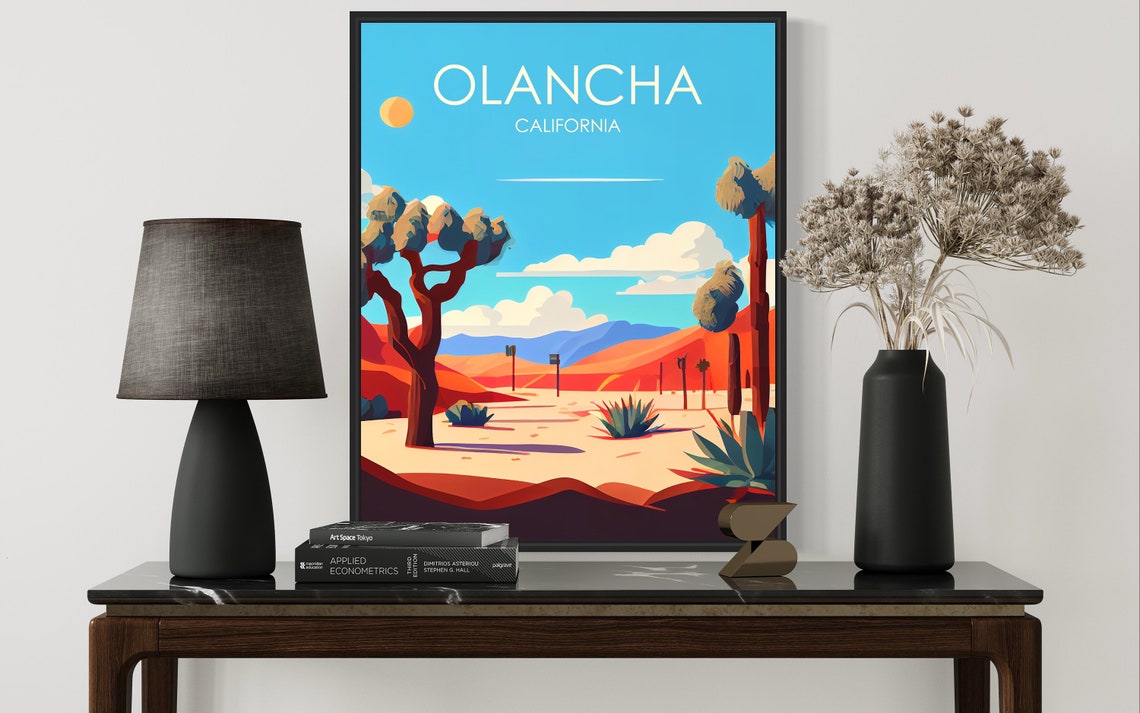 Olancha California Joshua Tree Desert Dunes Red Sand Art Poster - Image 3