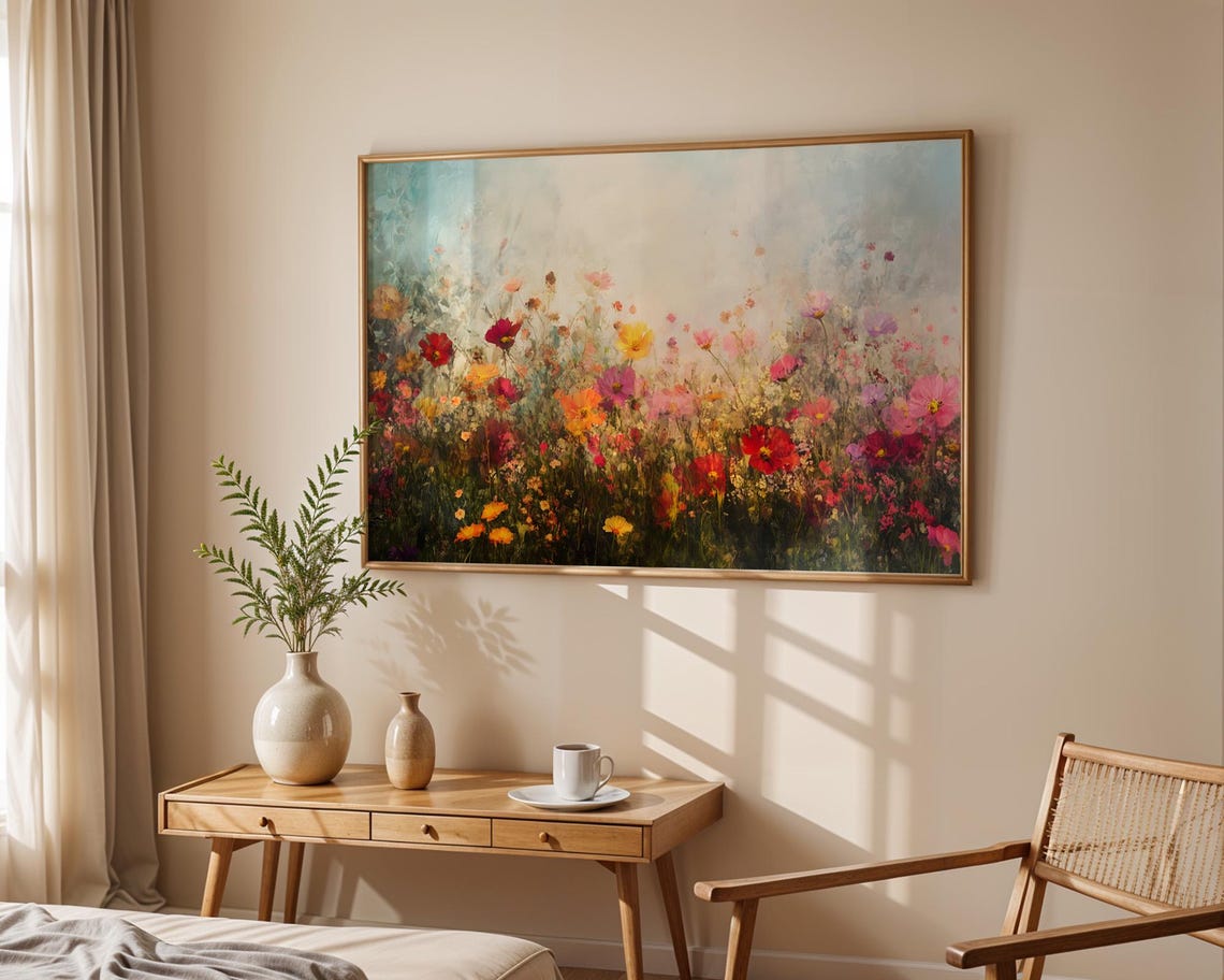 Colorful Wildflower Meadow Impressionist Floral Garden Bloom Poster