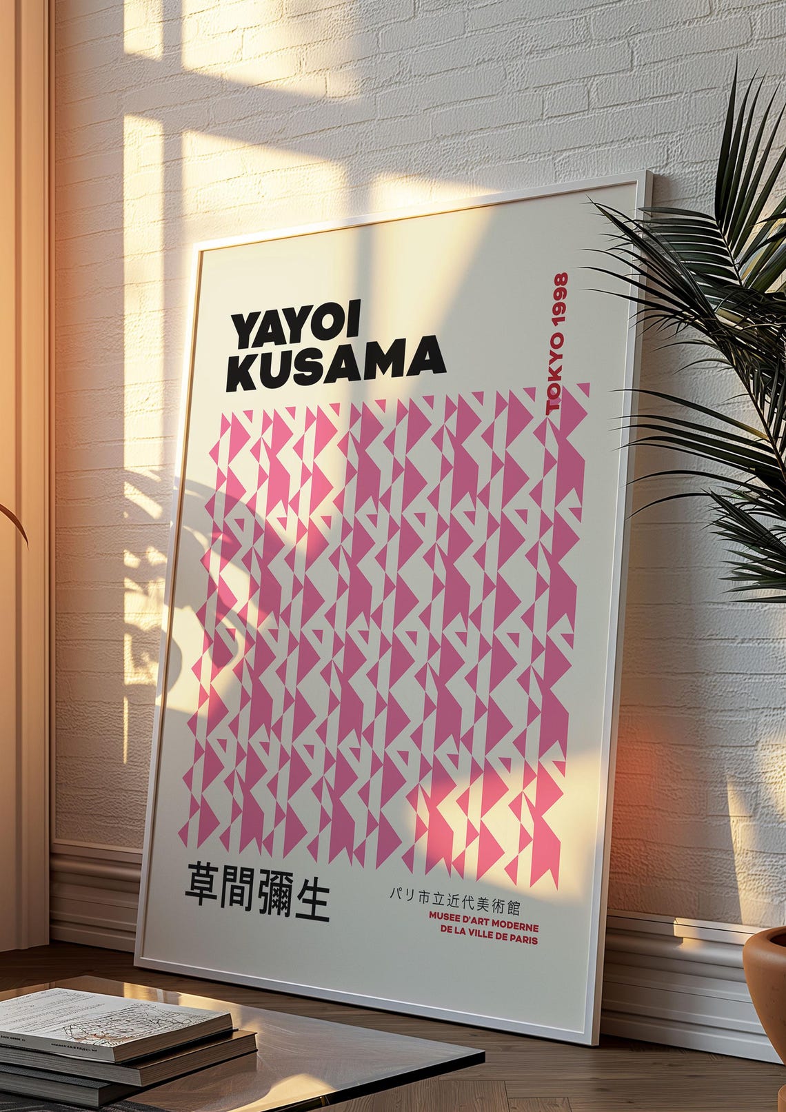 Yayoi Kusama Tokyo 1998 Pink Triangle Pattern Exhibition Art Poster - Image 5