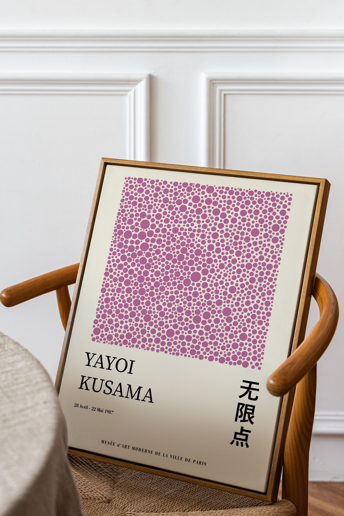 Magenta Dots Yayoi Kusama Paris 1987 Exhibition Abstract Art Poster - Image 4