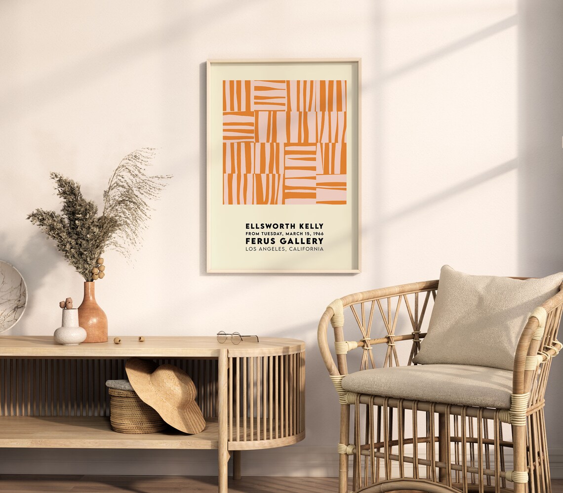 Ellsworth Kelly Orange Stripes Ferus Gallery Art Exhibition Poster - Image 5