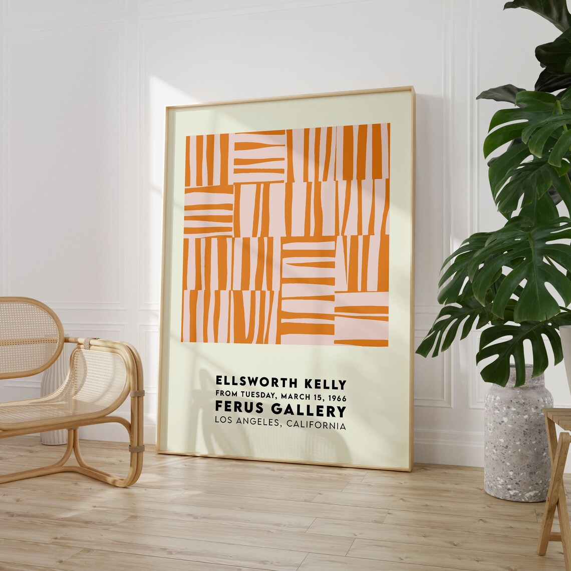 Ellsworth Kelly Orange Stripes Ferus Gallery Art Exhibition Poster