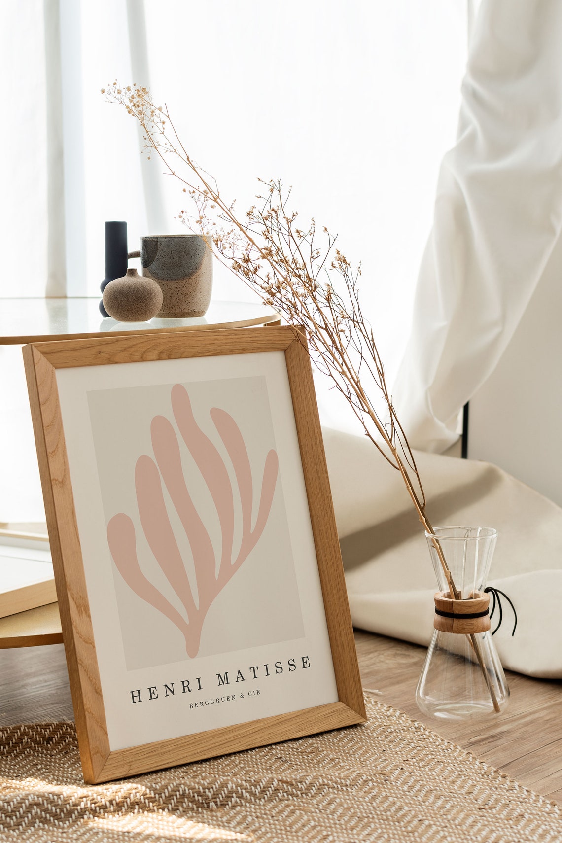Henri Matisse Berggruen Cie Print Blush Leaf Cutout Minimalist Art - Image 4