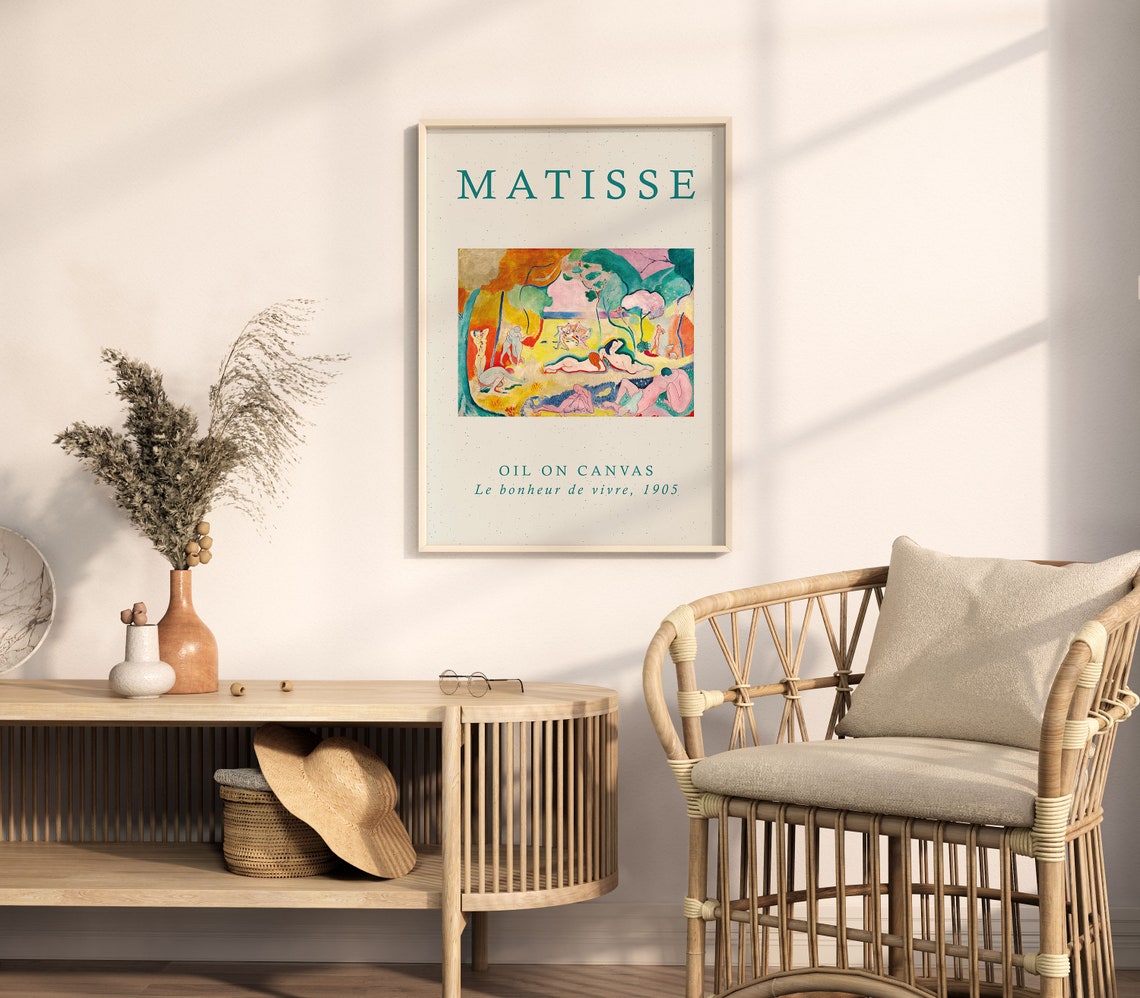 Matisse Le Bonheur De Vivre 1905 Poster Fauvist Landscape Bathers Art - Image 3