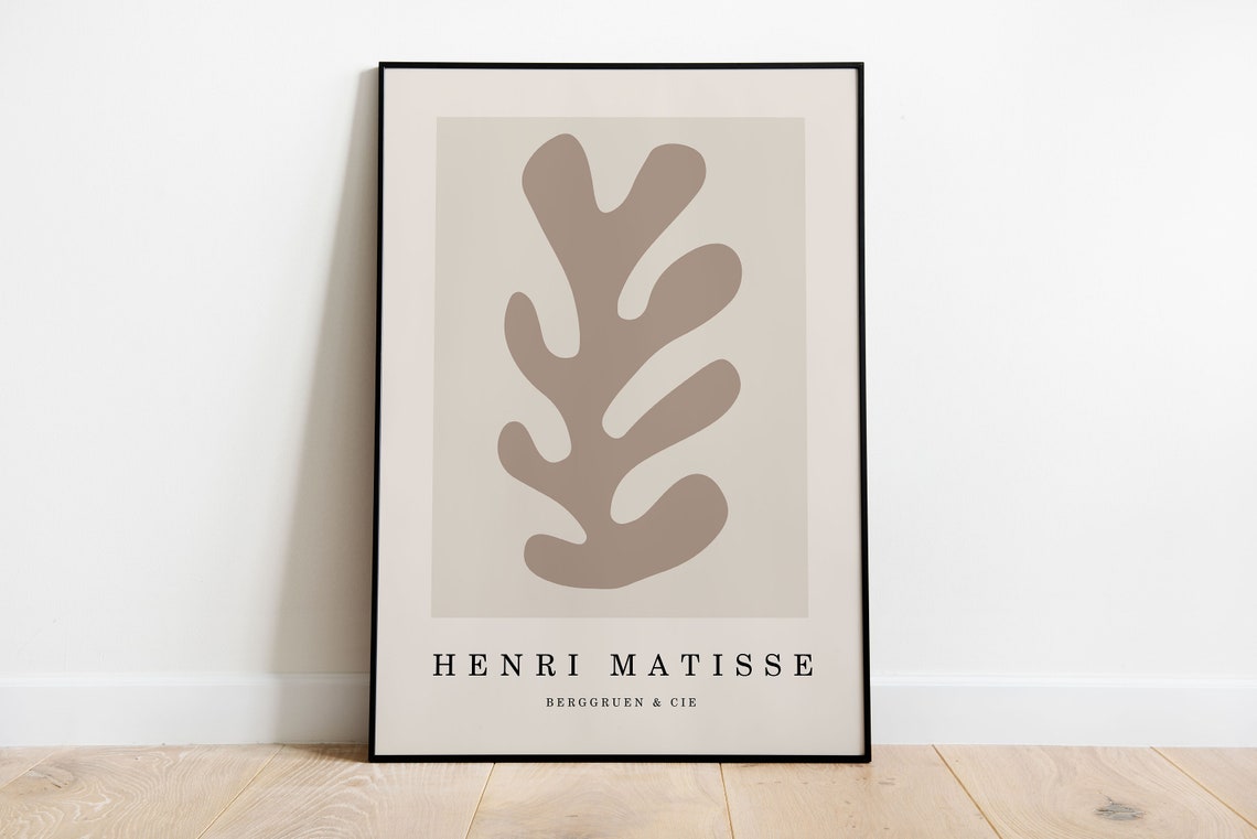 Henri Matisse Taupe Cutout Frond Earthy Neutral Minimalist Poster - Image 2