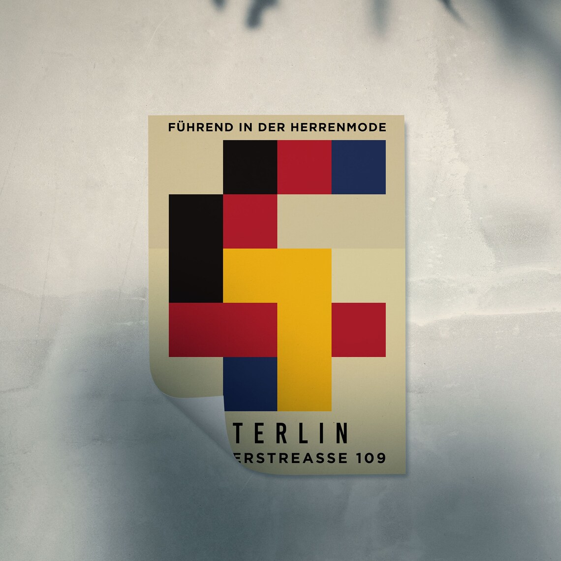 Sutterlin Fuhrend In Der Herrenmode Color Block Bauhaus Poster - Image 2