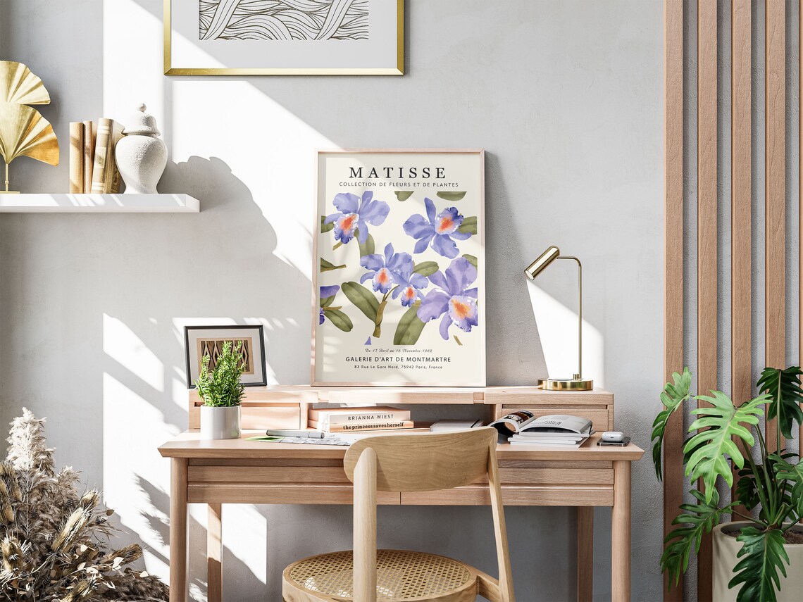 Matisse Flower Market Purple Orchid Botanical 1989 Exhibition Poster - Image 5
