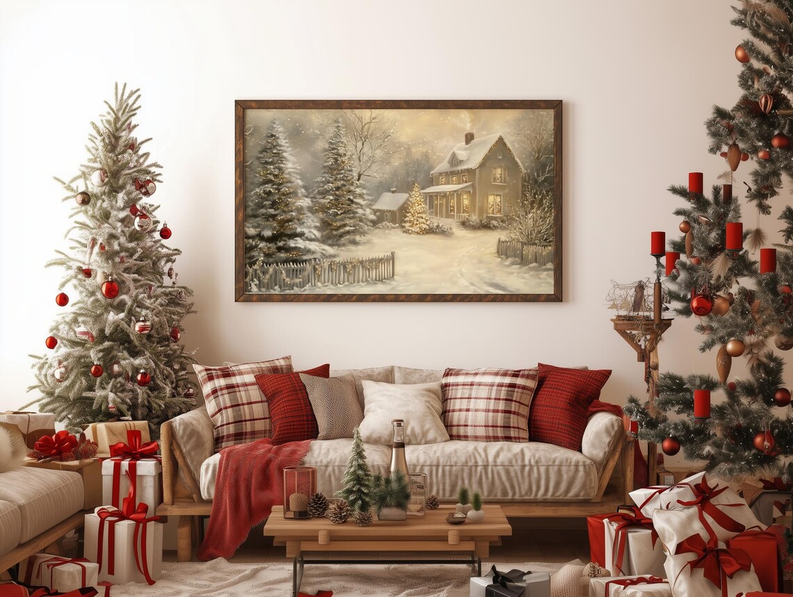 Enchanted Winter Cottage Wonderland Art Print - Image 5