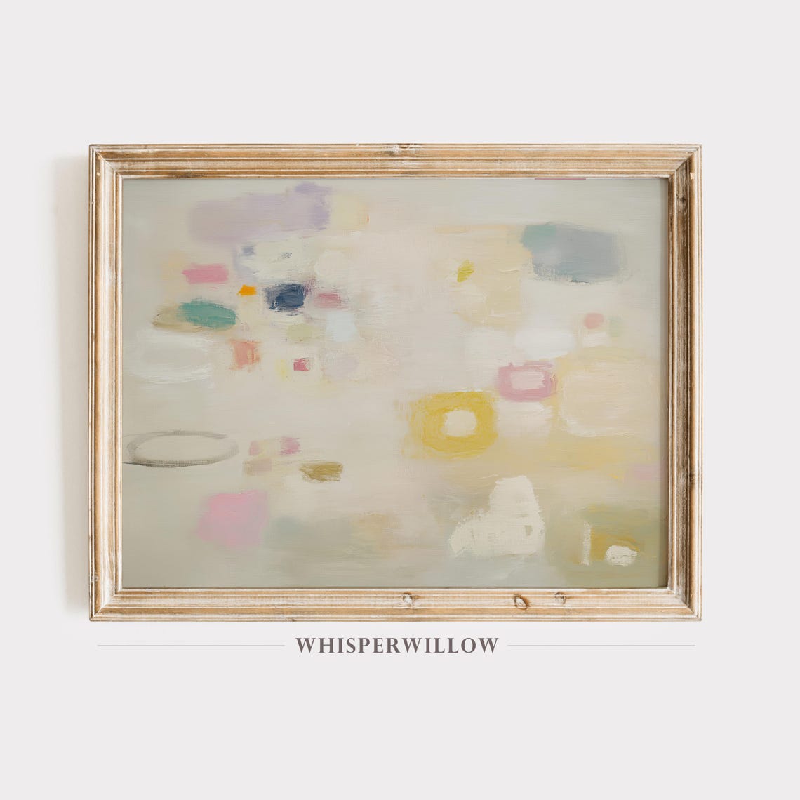 Soft Beige Pastel Abstract Shapes Minimalist Painting Poster - Image 5