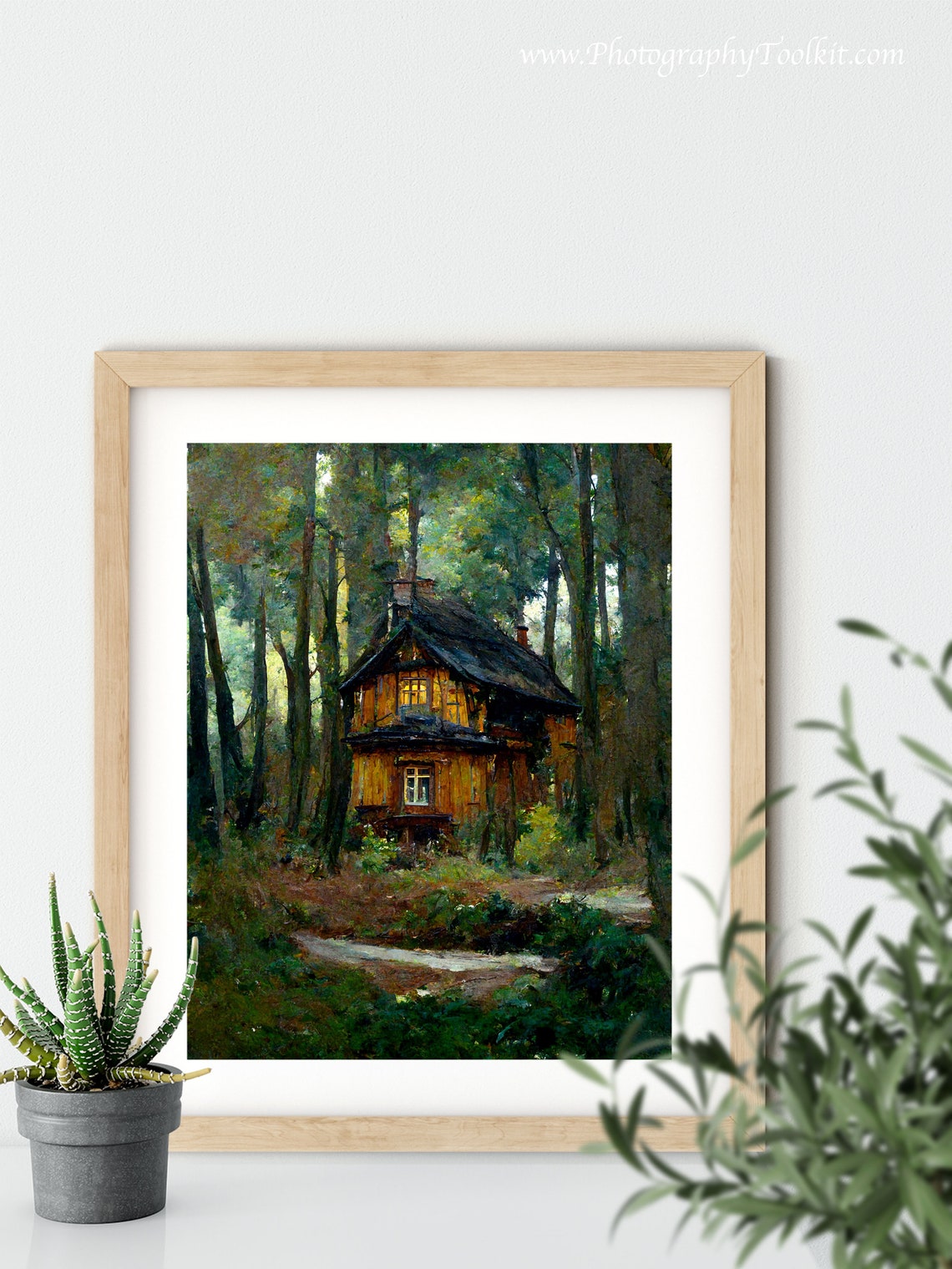 Cabin Print Forest Prints Forest Trees Art Wilderness Print Landscape Art Print Forest Wall Art Rainforest Decor Pine Tree - Image 5