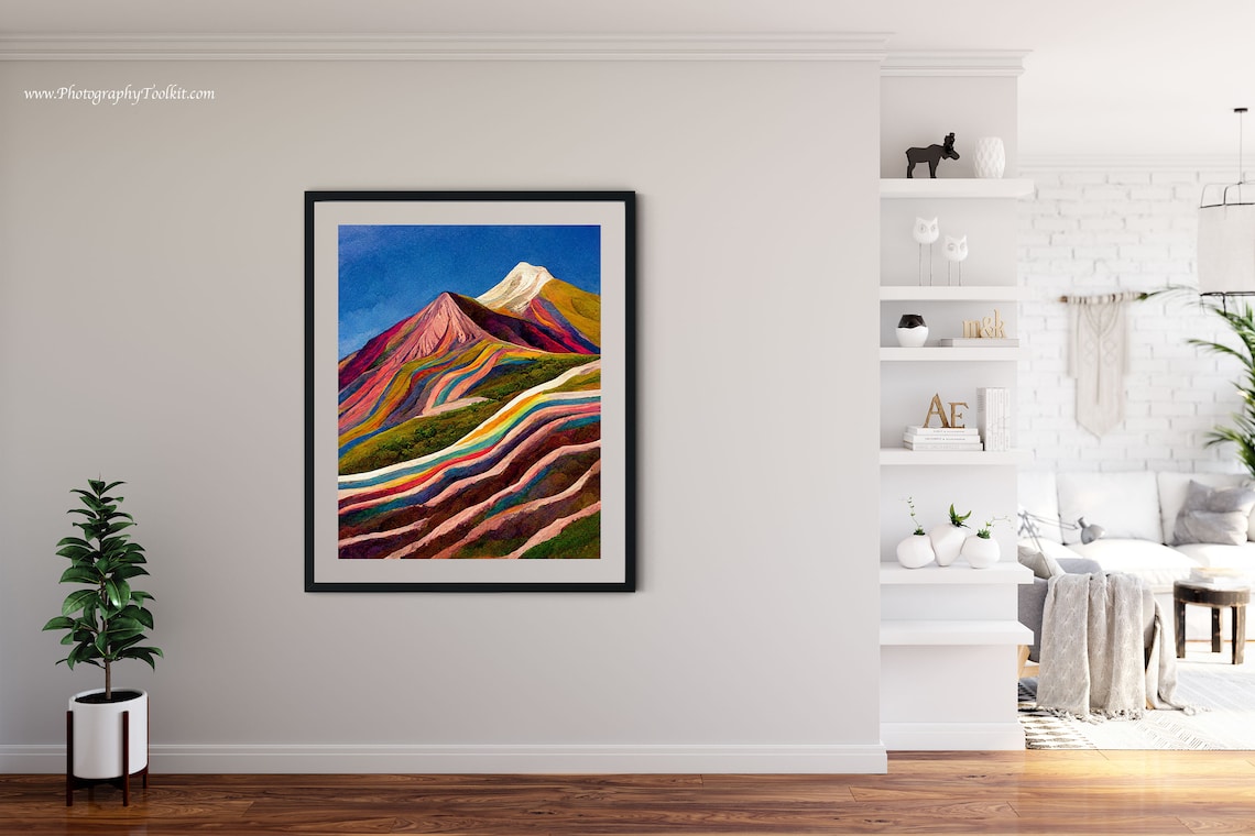 Vinicunca Rainbow Mountain, Peru Landscape Art Print - Image 4