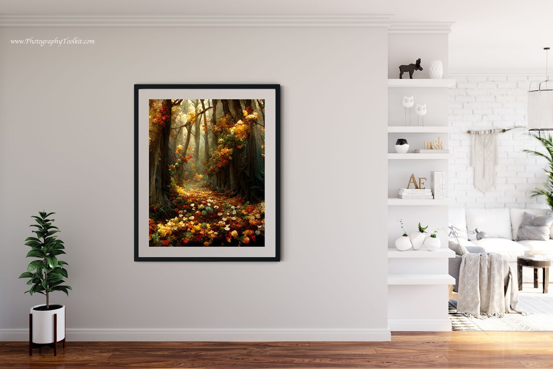 Autumn Landscape Vintage Style Art Print - Image 4
