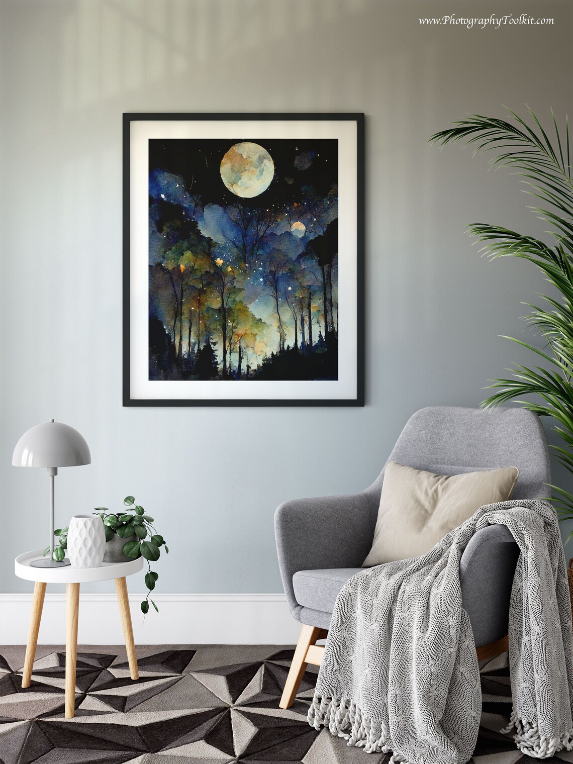 Night Sky Print Starry Night Star Patterns Star Poster Full Moon Magic Star Chart Poster Moon And Star Decoration Moon Art - Image 6