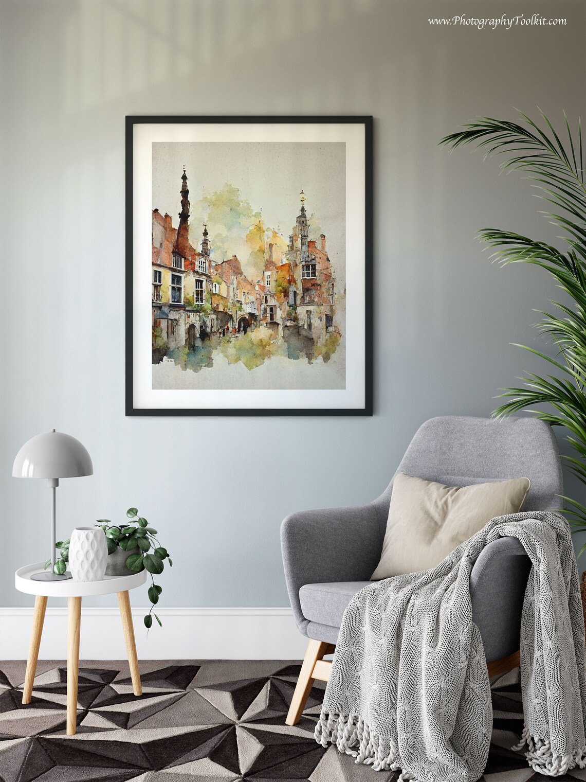 Bruges Travel Poster, Belgian Village Canal - Image 6