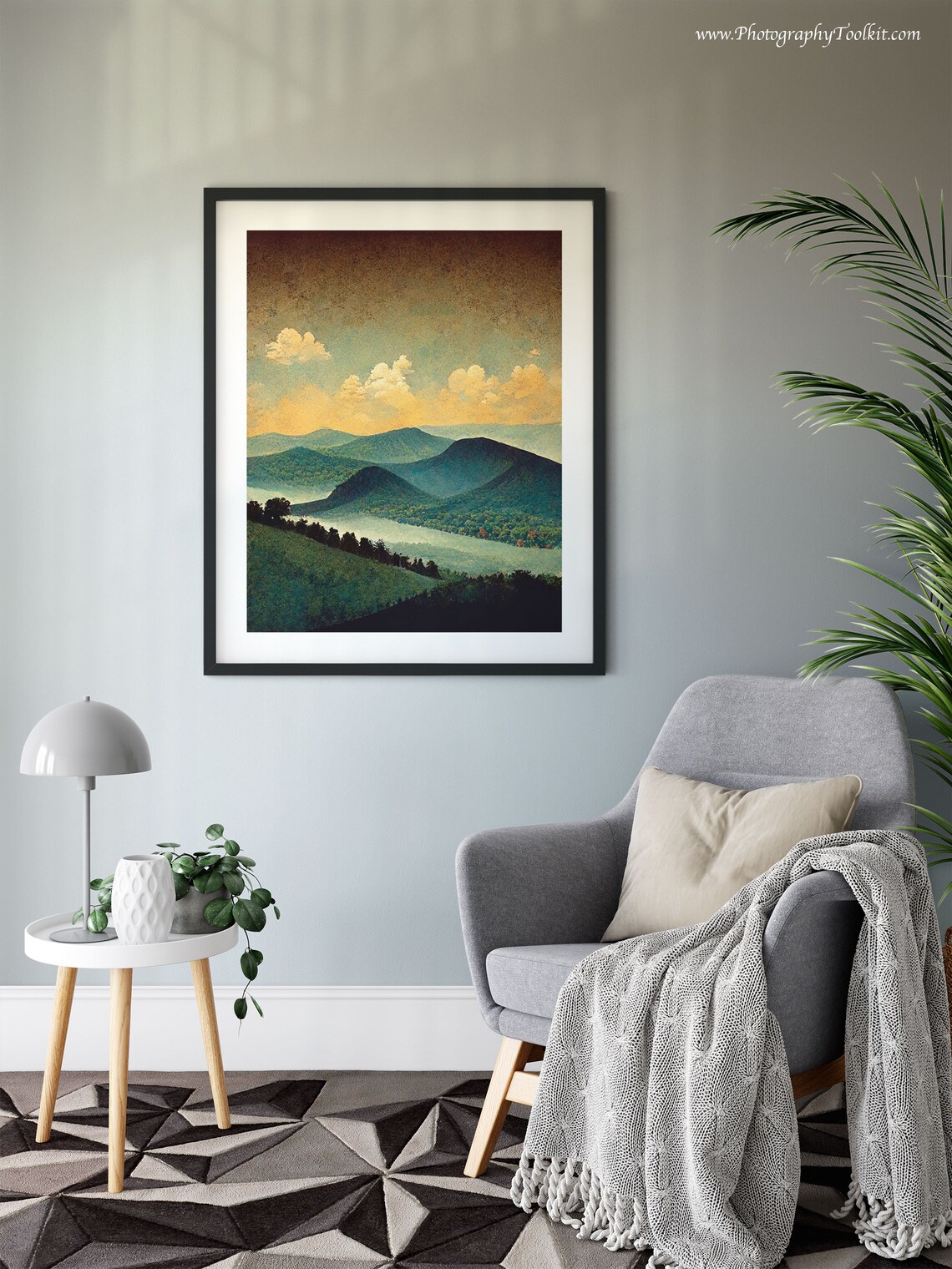 Shenandoah National Park Misty Blue Ridges Gold Sky Vintage Poster - Image 6