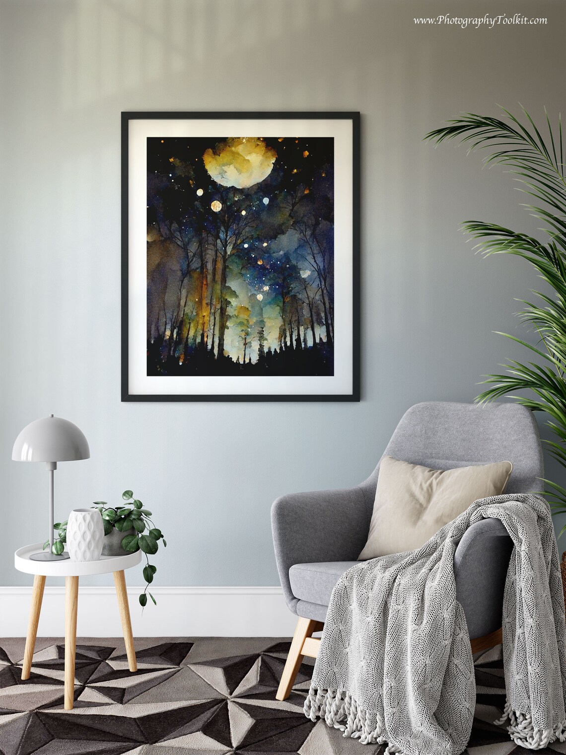 Night Sky Star Patterns Poster, Full Moon Magic - Image 6