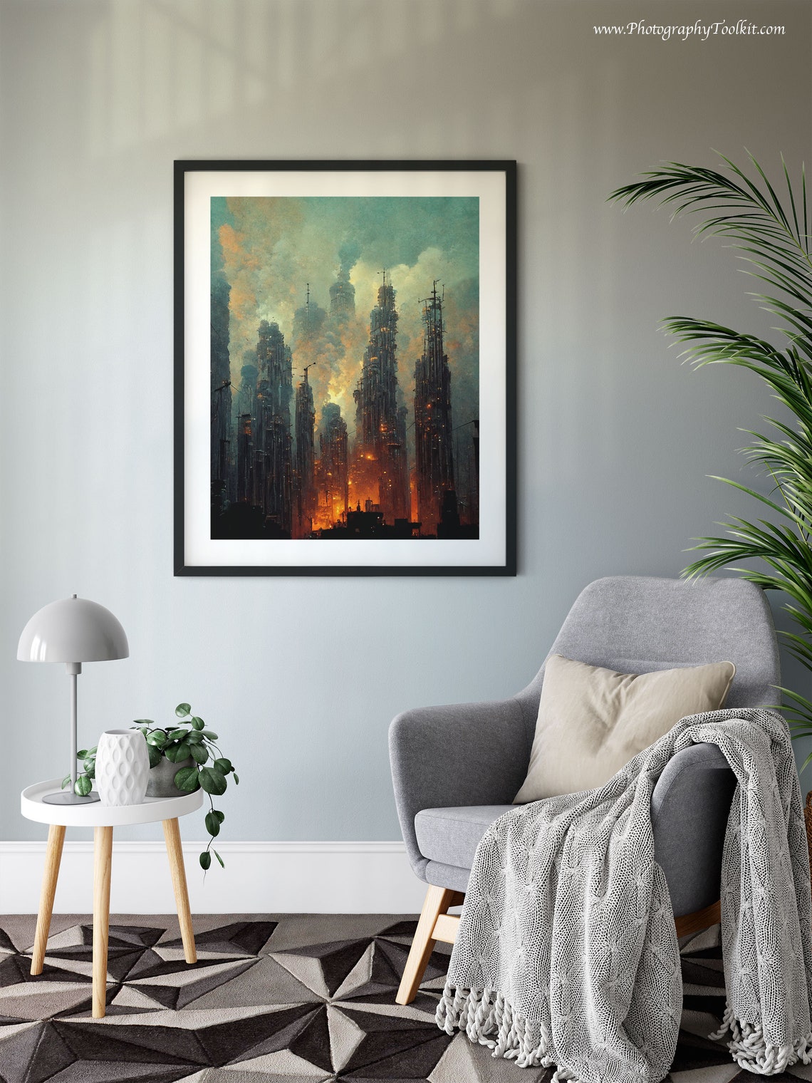 City Prints Skyline Print Cityscape Painting Art Print Painting Of A City Wall Art Cityscape Art Cityscape Print - Image 6