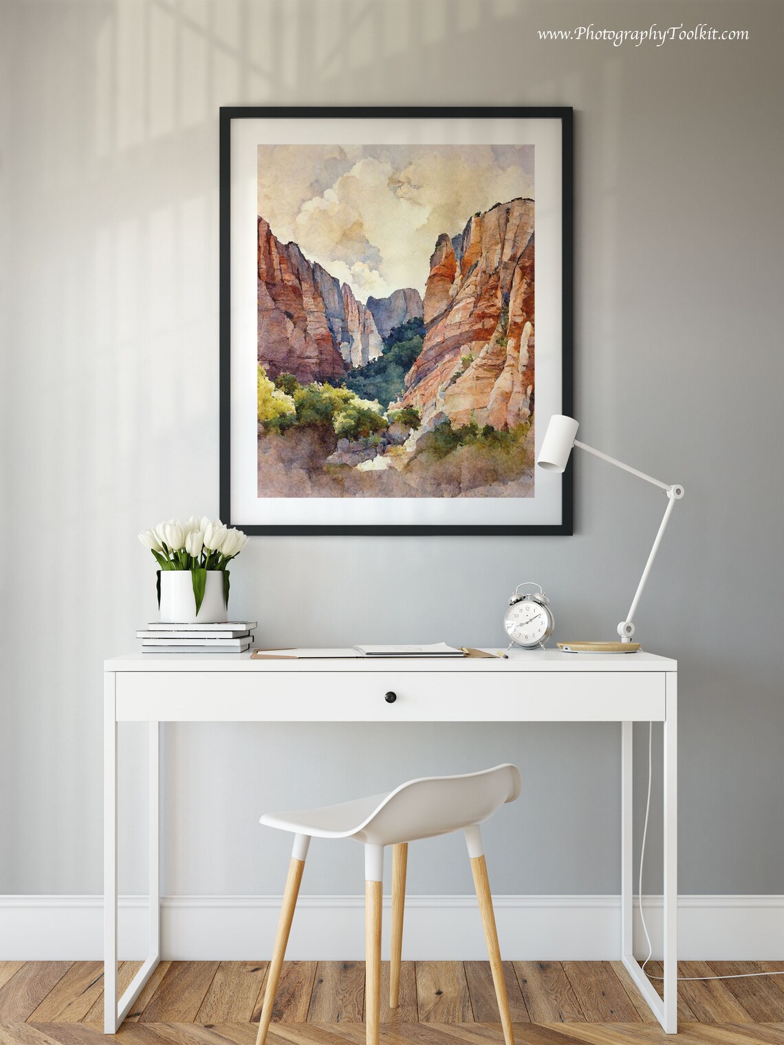 Zion Canyon Print, Boho Western Southwest Decor - Image 2