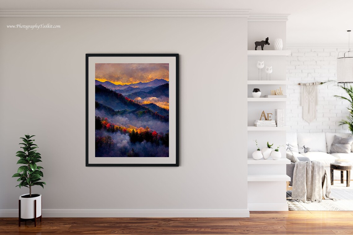 Great Smoky Mountains Art Print, Nature Landscape - Image 4