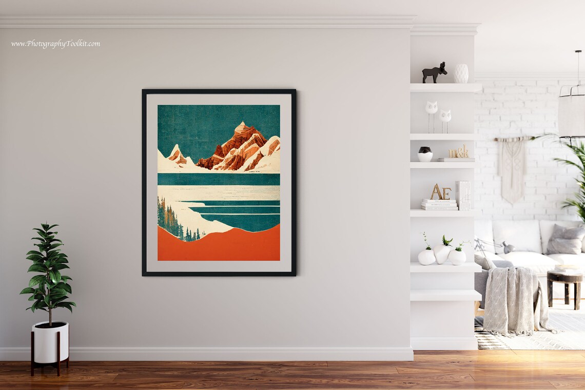 Banff National Park Watercolor Lake Poster - Image 4