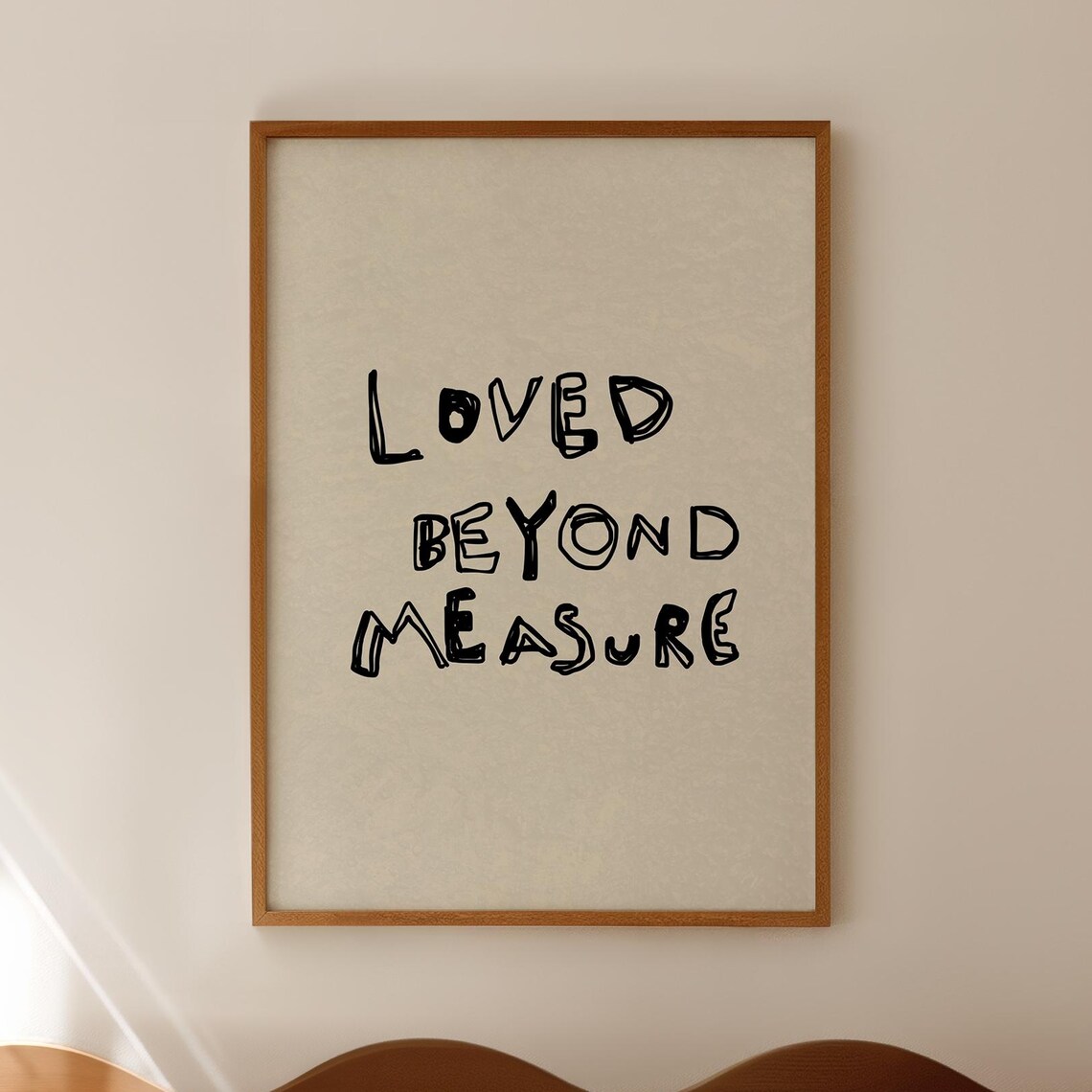 Loved Beyond Measure Christian Typography Art Print