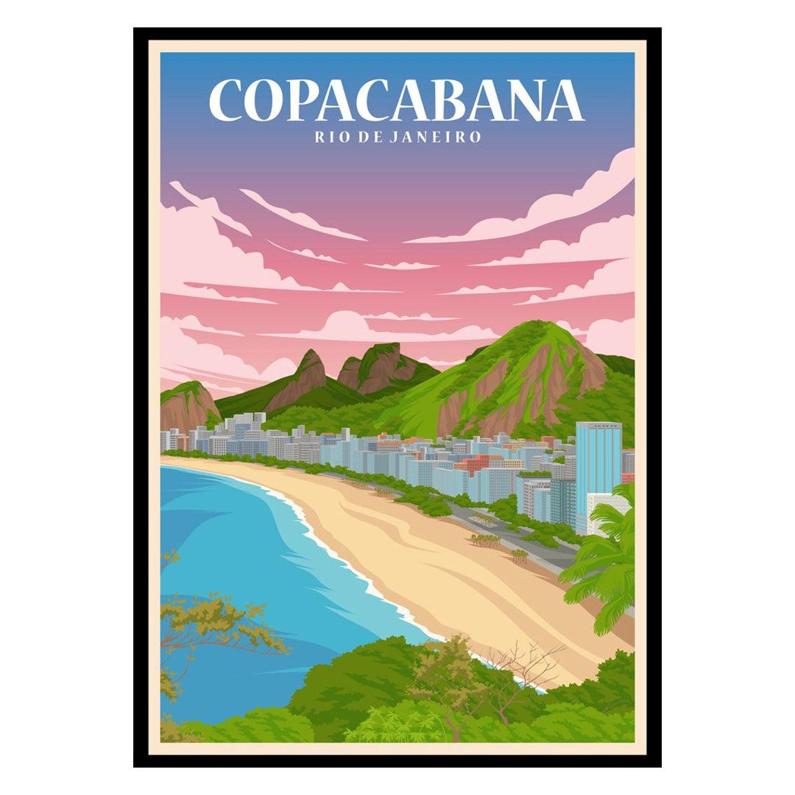 Copacabana Rio De Janeiro Brazil Poster